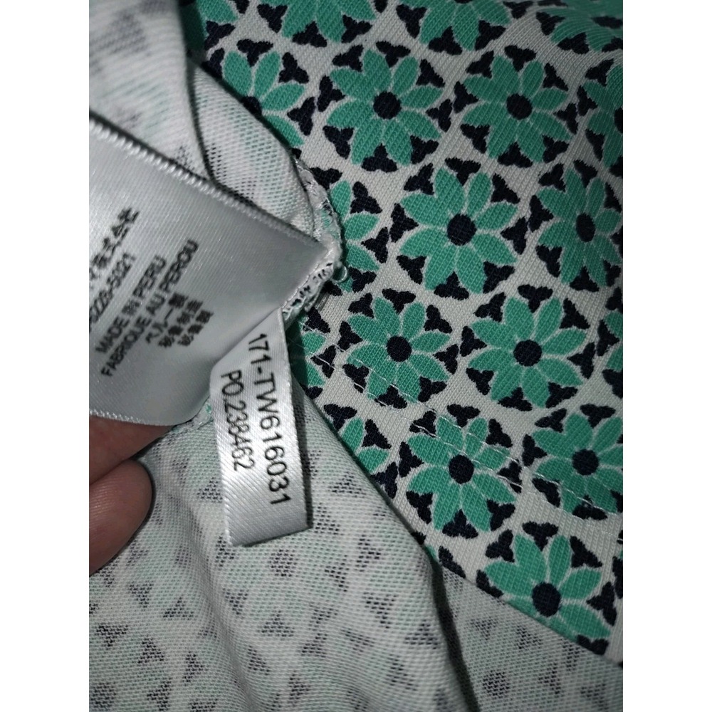 Tommy Bahama Sleeveless V-Neck Mini Dress in Aqua and White - Picture 9 of 9